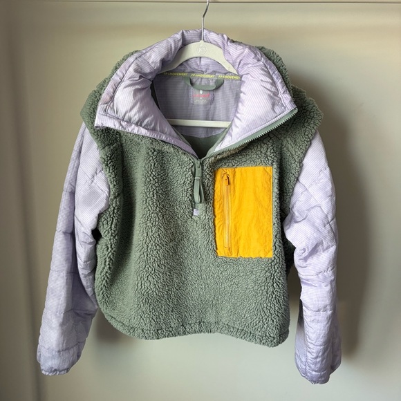 FP Movement Cropped Sherpa Quarter-Zip Pullover - Picture 4 of 12